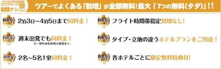 2015年～2016年もやります!最大7つの割増ナシ!!感謝祭沖縄格安ツアー